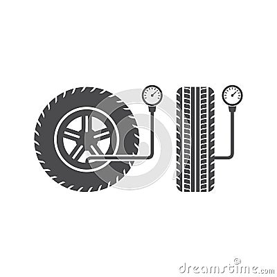 Tire pressure colletions Vector Illustration
