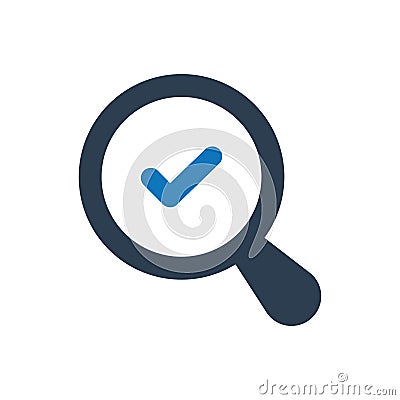 Validate search icon Vector Illustration