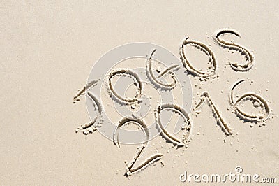 Simple Jogos 2016 Message Handwritten on Sand Beach Stock Photo