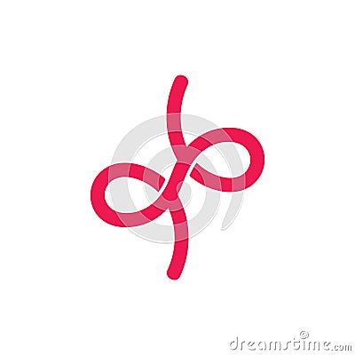 Simple knot ribbon gift logo vector Vector Illustration