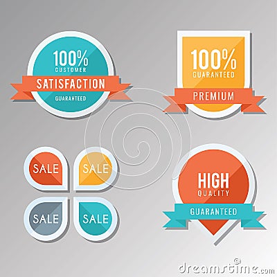 Simple labels collection Vector Illustration