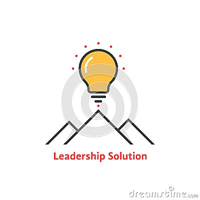 Simple leadership solution logo Vector Illustration