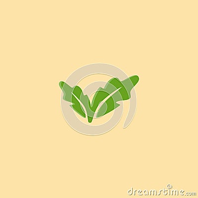 Simple Leaf logo design. symbol dan icon vector template Vector Illustration