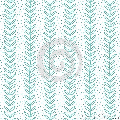 Simple leaf seamless pattern, vector illustration Vector Illustration