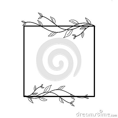 Simple leaf-themed frames to decorate greeting cards, thanks giving, invitations and displays Stock Photo