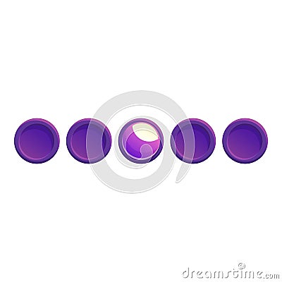 Purple loading bar with glowing element showing progress Stock Photo