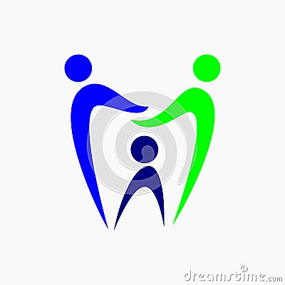 Simple Logo Dental Suitable for your Company.Improve your visibility. Get a professional and effective logo. They are fully edita Stock Photo