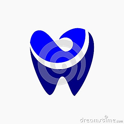 Simple Logo Dental Suitable for your Company.Improve your visibility. Get a professional and effective logo. They are fully edita Stock Photo