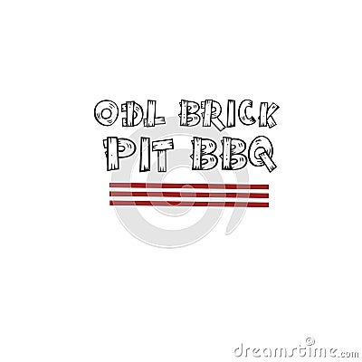 Simple logo with text odl brick Stock Photo