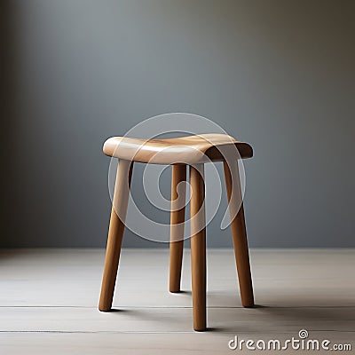 Simple looking wooden stool photo Stock Photo