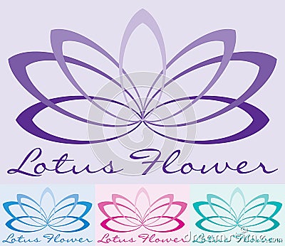 Simple lotus flowers Vector Illustration