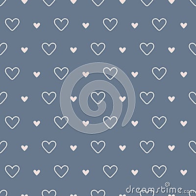 Simple love Heart Seamless Pattern background Wallpaper. Vector Illustration