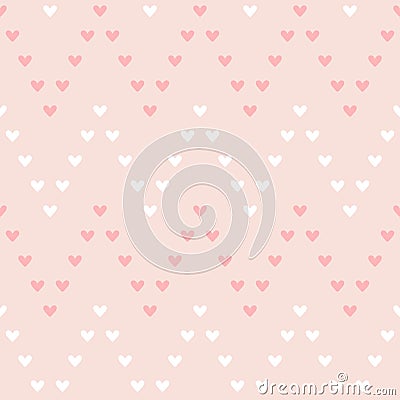 Simple Love heart zigzag pink monochrome Seamless Pattern Background Wallpaper Vector Illustration