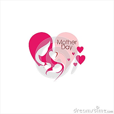 Simple love shape mother day vector Vector Illustration