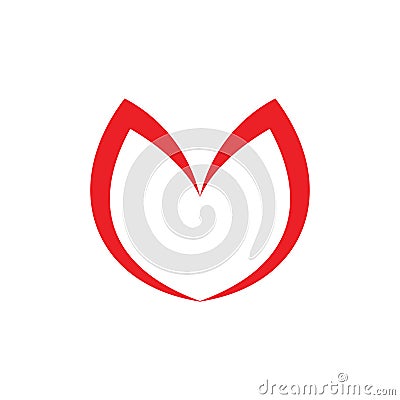 Simple love shape symbol vector Vector Illustration