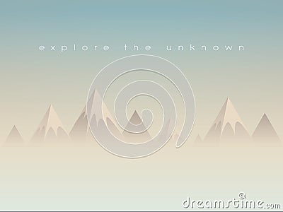 Simple low poly mountains landscape vector Vector Illustration