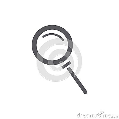 Simple magnifying glass outline design. Vector illustration decorative design Vector Illustration
