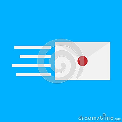 Simple Mail Send Symbol Vector Illustration