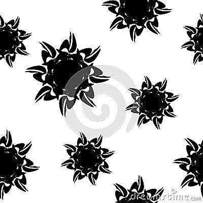 Simple mandala pattern in black Vector Illustration