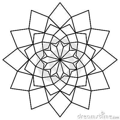Simple Mandala template Vector Illustration