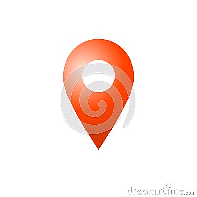 Simple map place pointer icon Vector Illustration
