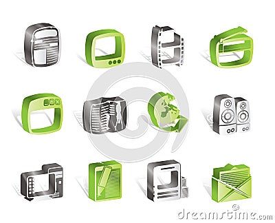 Simple Media icons Vector Illustration