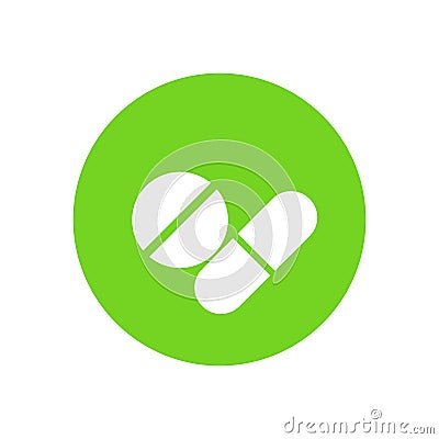 Simple Medicine Pill Capsule Icon Vector Illustration