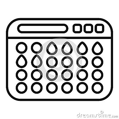 Menstrual cycle tracking app showing ovulation phase with calendar interface Vector Illustration