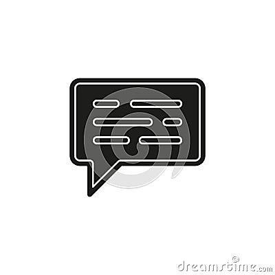 Simple Message Vector Icon Stock Photo