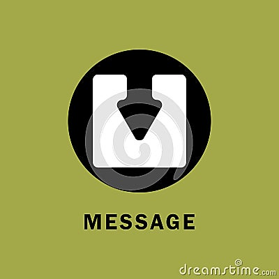 simple message vector illustration for logo icon Vector Illustration