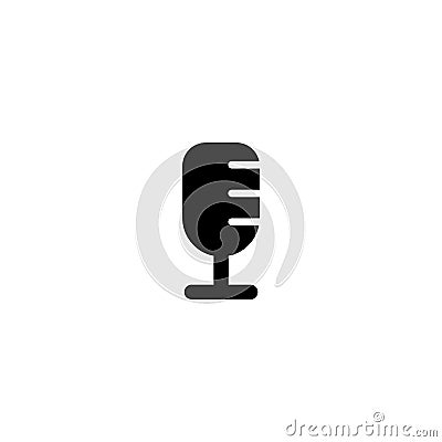 Simple microphone icon for user interface and modern applications Vector Illustration