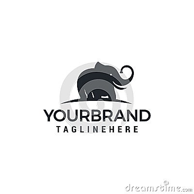 Simple and minimal elephant logo design concept Vector Illustration