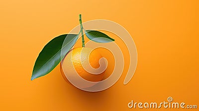 simple minimal orange background Cartoon Illustration