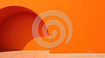 simple minimal orange background Cartoon Illustration
