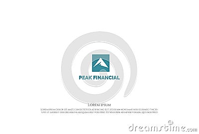 Simple Minimalist Mountain Top Summit Peak for Investment Trading Financial Logo Design Vector Vector Illustration