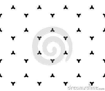 Simple minimalist seamless pattern, black and white Vector Illustration