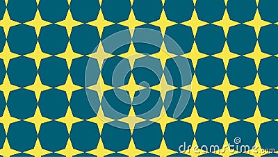 Simple Modern abstract blue and golden stars pattern Stock Photo