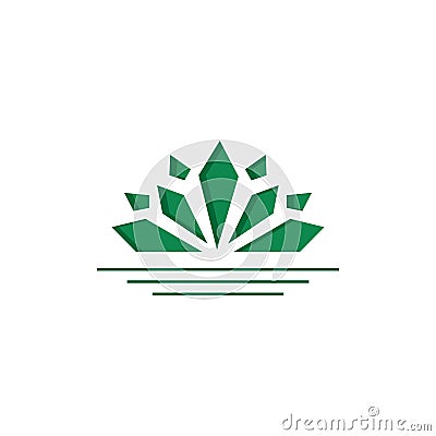 simple modern lotus flower logo vector template design illustration Vector Illustration