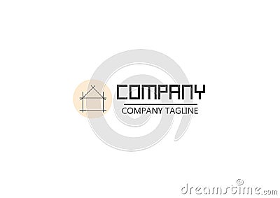 Simple Modern Professional Logo For Real estate Stock Photo