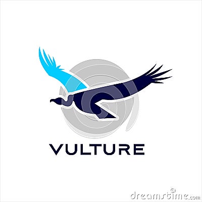 Vulture logo flying bird animal vector Vector Illustration