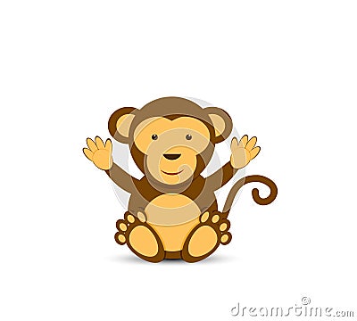 Simple monkey character Stock Photo