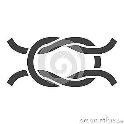 Simple monochrome infinity knot icon vector illustration. Chain rope link symbol strong bend Vector Illustration