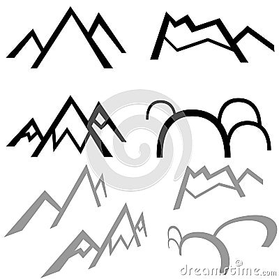 Simple Mountains Vector Illustration