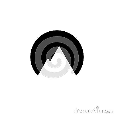 Simple mountains logo. Vector illustration. Vector Illustration