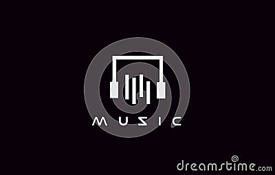 Simple music logo icon design Vector Illustration