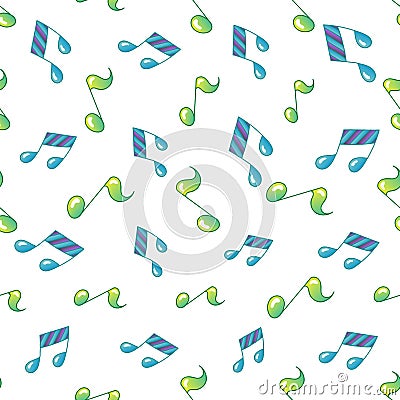 Simple music note seamless pattern Vector Illustration