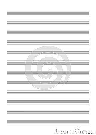 Simple music notebook page layout, vector illustration Vector Illustration