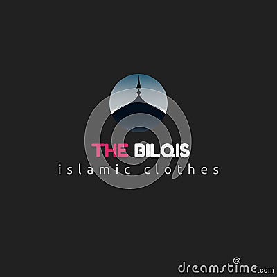 Simple muslim logo and islamic emblem for business, school needs, learning islam Stock Photo