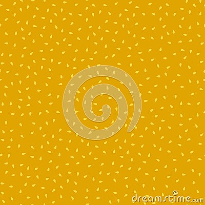 Simple mustard yellow sesame seeds seamless pattern, vector Vector Illustration