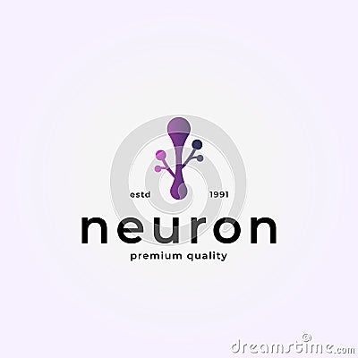 simple neuron axon logo design vector illustration design Vector Illustration